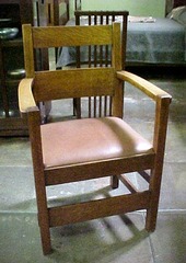 Front view, arm chair.